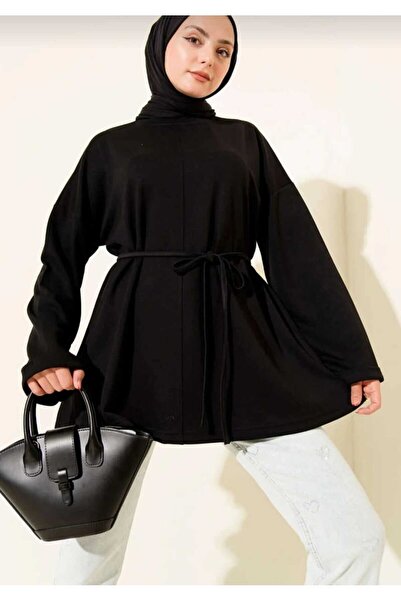 MODA VEDAT Crew Neck Rope Belted Tunic