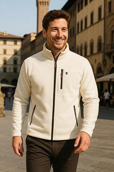 COMBİNE MİCHAİL Fleece alb gros pentru bărbați, zilnic, de iarnă