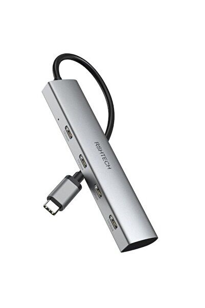 OEM Premium USB Type-C Hub Adapter, USB 3.2, 4-in-1, 4 USB-C Ports, 10Gbps, Gray