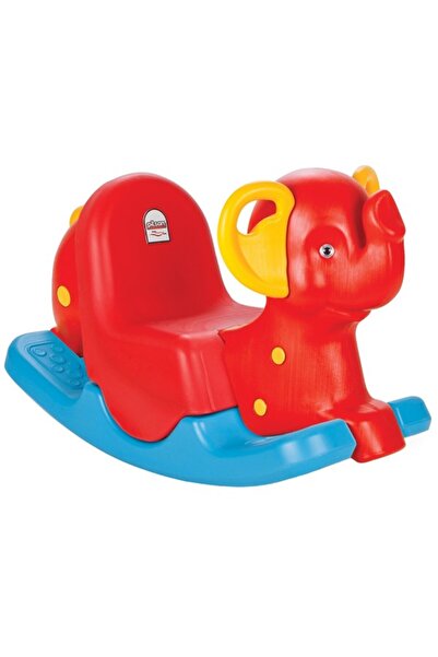 PİLSAN Children's elephant-shaped rocking chair with backrest, anti-tip system, 3 years+