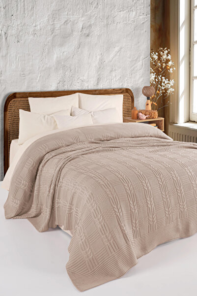 WOOLHOME ÇİFT KİŞİLİK TRİKO ÖRGÜ YATAK ÖTRÜSÜ