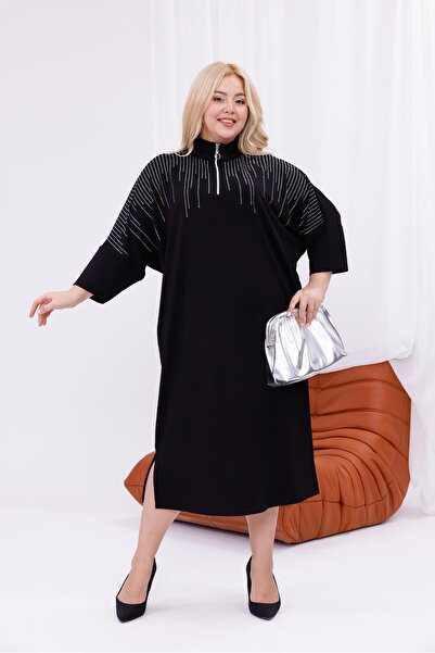 Siyezen Plus Size Stone Oversized Dress