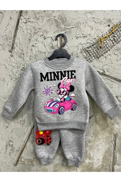 Beybisi 3-Thread Unisex Children's Tracksuit Pajama Set with Toy Gift