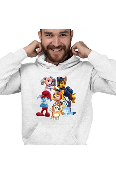 OEM Hanorac Barbati Paw Patrol Bluey Blue Bingo Papa Strumf Sirena Coral