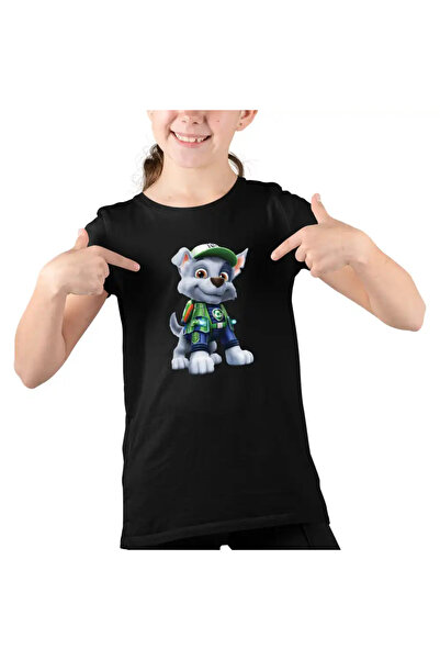 OEM Tricou Copii Fete Paw Patrol Rocky Patrula Catelusilor Pompier