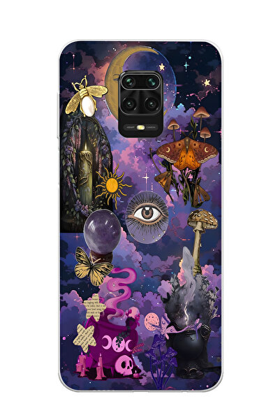 Elorakılıf Xiaomi Redmi Note 9 Pro Uyumlu Baskılı Yumuşak Silikon Şeffaf Tele...