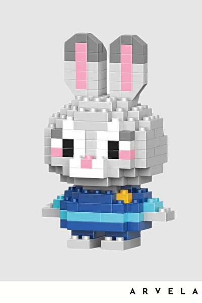 Arvela مجموعة بناء ثلاثية الأبعاد من بريكس جودي رابيت - لعبة متوافقة، لعبة مك...