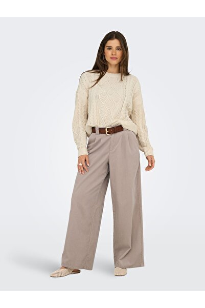 ONLY Onlelly Life Ls Cable O-Neck Cc Knt Women's Sweater 15351234 Birch