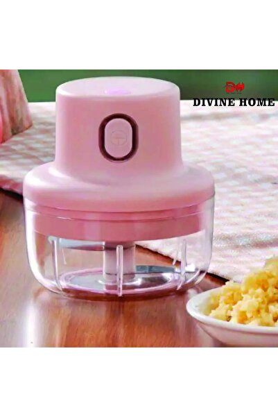 Generic DIVINE HOME Electric Vegetable Chopper | USB Mini Garlic & Vegetable Crusher - MULTICOLOR