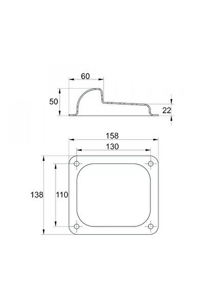 EmaConstruct Adjustable gate hinge set M12, 55x75 mm plate, 240 kg load, gate stop, galvanized