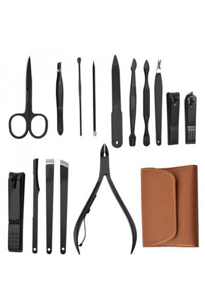 Luxis Set manichiură 16 buc, calitate profesională, îngrijire completă a ungh...