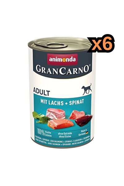Animonda Grancarno Somonlu ve Ispanaklı Köpek Konservesi 400 Gr (6 ADET)