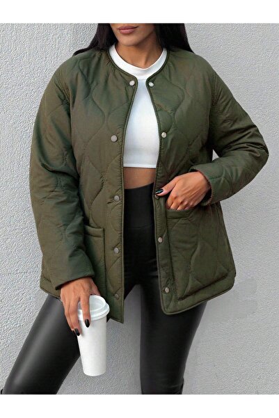 SERBA Onion Pattern Lace-Up Women's Quilted Coat