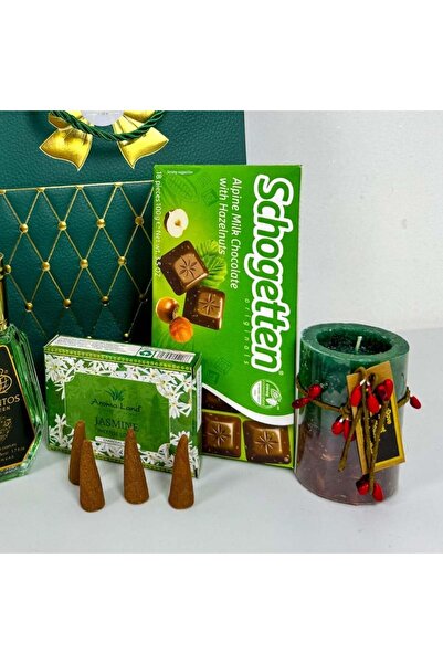 velve Πακέτο Christmas Green Deluxe, για άνδρες, άρωμα, εορταστικό κερί, σοκολάτα, αρωματικά χωνάκια