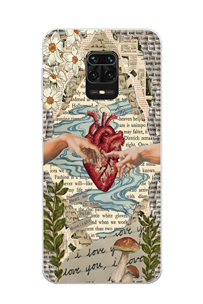 Elorakılıf Xiaomi Redmi Note 9 Pro Uyumlu Baskılı Yumuşak Silikon Şeffaf Tele...