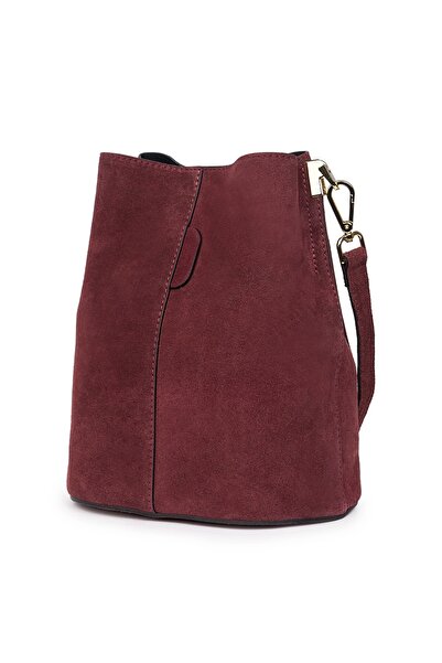 myOwn Women's suede bag Milena, bordeaux