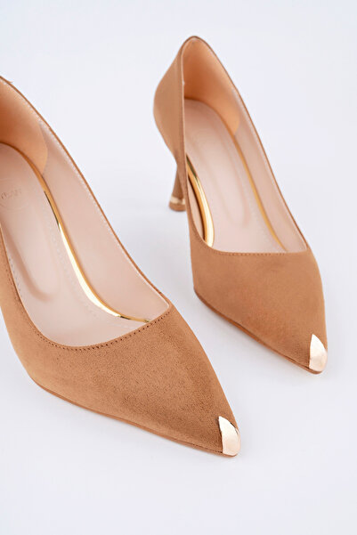 Ceylans Ucu Metal Detay İnce Topuk Kadın Stiletto MKS555