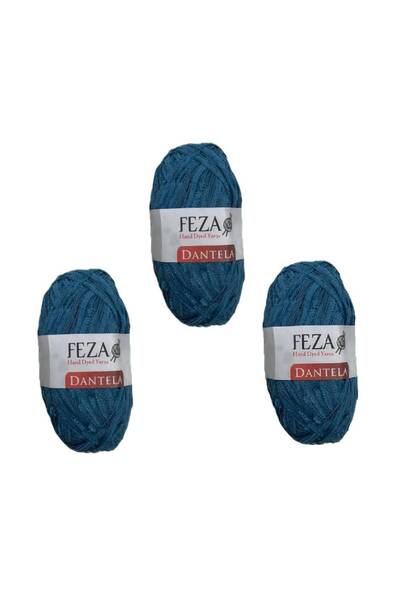 FEZA GROUP Self Patterned Yarndantela Hand Knitting Yarn, 50 Gr, 200 m (3Pcs)