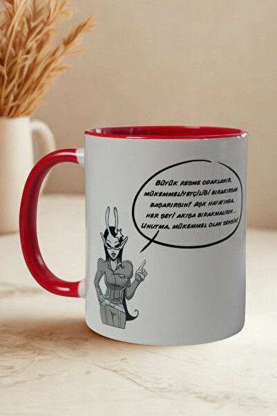 Ahinur Mutfak Virgo Zodiac Mug Cup |   Porcelain Mug Special for Zodiac Signs |   Red Inner Color Gift Mug |   Astrological t