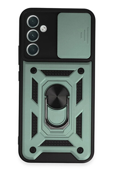 NewFace Lvsqvr Samsung Galaxy A34 5g Case Pars Silicone with Lens Ring (214130) - Green