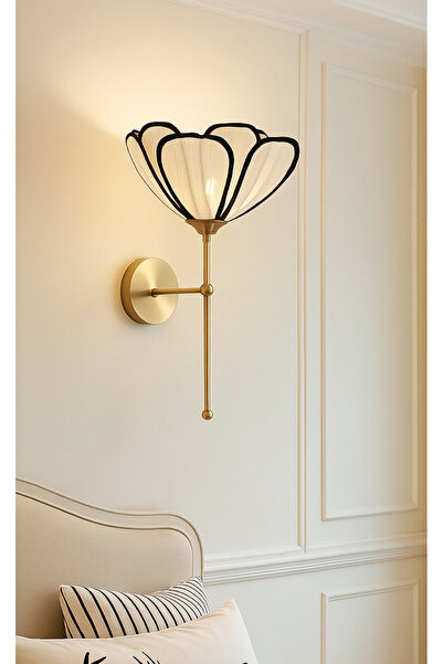 burenze Modern Tasarım Rose Çiçek Lale Aplik Kablolu Elektrikle Çalışır Eskit...