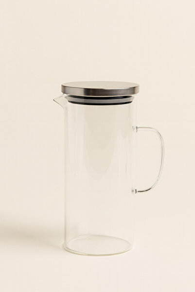 Mirilliahome Paslanmaz Kapaklı Borosilikat Cam Sürahi | 1.5 Lt Isıya Dayanıkl...