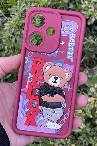 CEPSTOK Infinix Hot 30I Case Anti-Shock Silicone Cover with Teddy Bear