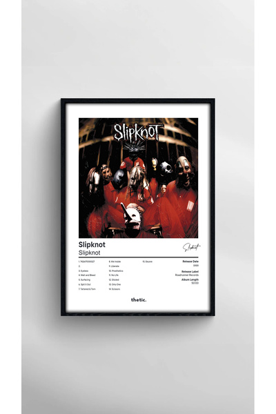 Thetic Slipknot - Slipknot Albüm Koleksiyonu PREMIUM Spotify Poster!