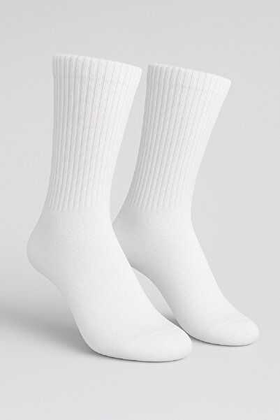 Hakan Collezione Set of 4 White Sports Socks with Towel Bottom