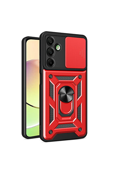 NewFace Lvsqvr Samsung Galaxy A16 5g Case Pars Silicone with Lens Ring (214246) - Red