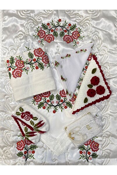 Şatilli Handmade Çeyizlik hediyelik bohça gelin kaynana bohça patik lif iğne oyalı yazma çeyizlik havlu