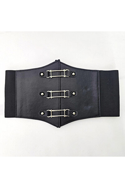 velve Centura corset Tao, din piele ecologica, elastica, cu capse si detalii ...