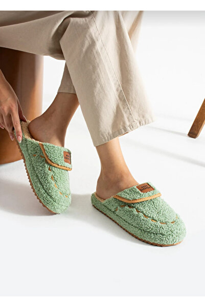 ALTUN TİCARET Kadın Peluş Ev Terliği Terlik Ses Yapmaz Taban