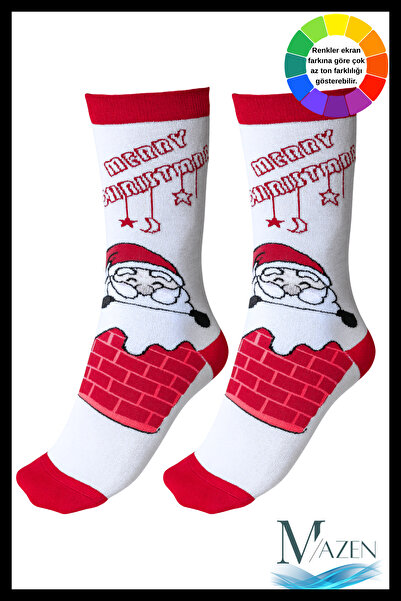 MAZEN Patterned Christmas Stocking |   Quality Combed Cotton Knitted |   Number 36-41 |   Women Men Unisex |   1 Pair