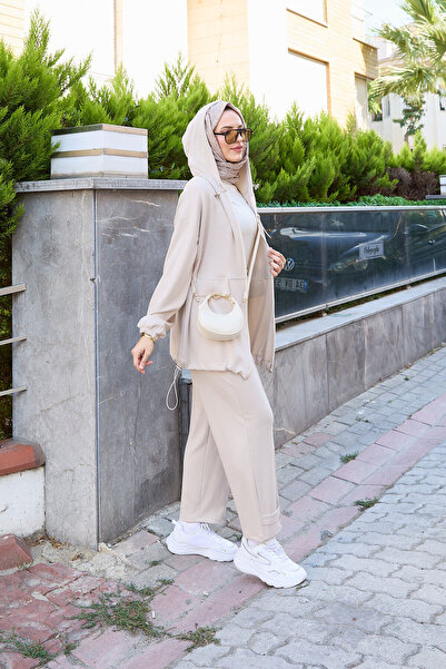 EBRUTESETTÜR Double Soft Set with Hood and Zipper Detail