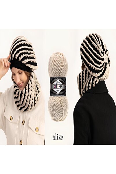 Alize Superlana Midi Hand Knitting Yarn 100g – Soft and Durable - Color Code: 149 - Amber Flower