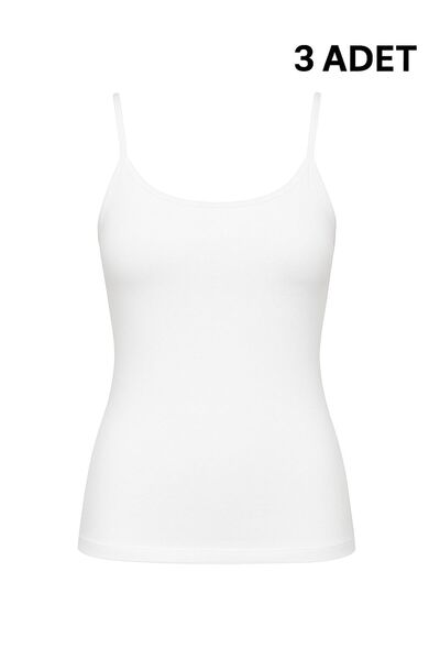 Bradıen GÜMÜŞ 4023 Ribana İp Askılı Απλό Γυναικείο Αθλητικό Τοπ