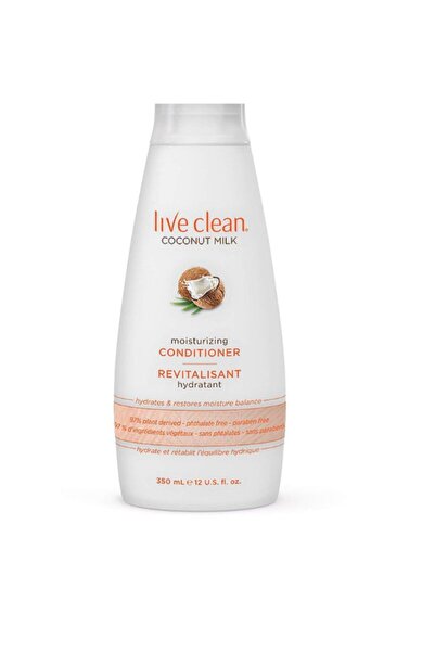 LIVE CLEAN Live Clean, Moisturizing Conditioner, Coconut Milk, 12 fl oz (350 ml)