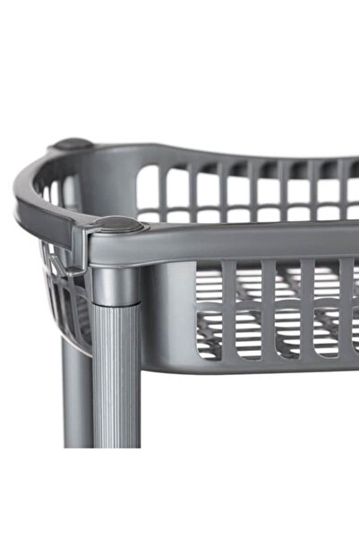 OAE Raft de bucătărie din plastic cu 3 rafturi gri 41x31x54 cm