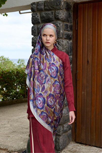 İpekhan Winter Bloom Hint İpek Şal 5014