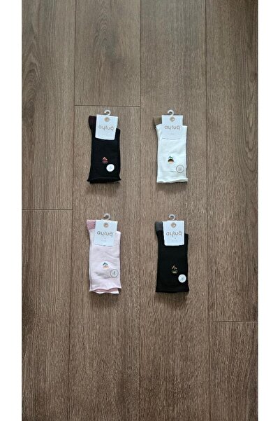 Aytuğ Winter Season Bamboo Group 4 Pairs Women's Bamboo (Multi-Color) Socks - 43065-4