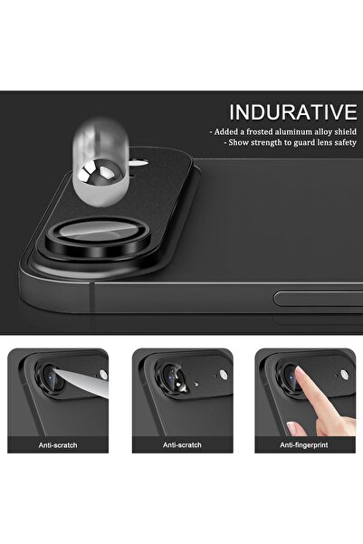 m.tk moveteck Apple iPhone 17 Air Compatible Camera Lens Protector with Metal Frame Apparatus Full Coverage Protective Glass