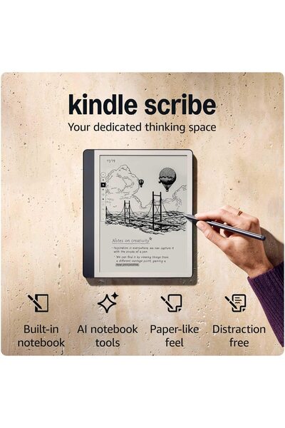 Amazon eBook Reader Kindle Scribe 2024, 16GB, Premium Pen, Display 10.2" 300 ppi, Wi-Fi, USB-C, Gri