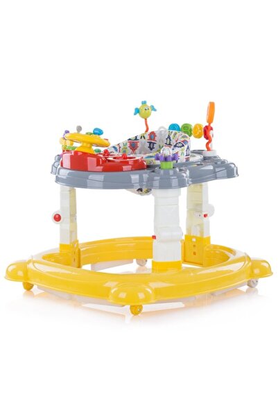 Chipolino Joya Yellow 4-in-1 baby walker with rocker, bouncer and activity center, 6 months+