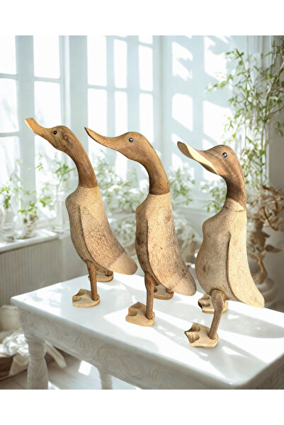 Home Ahşap El Yapımı Kök Ördek 35 cm ( 1 Adet )