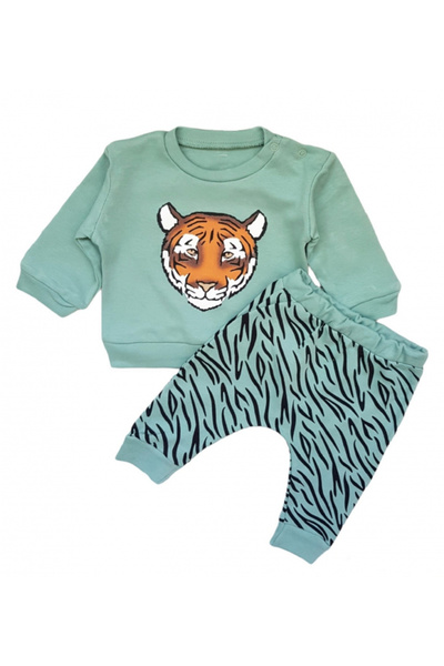 Miniworld Baby 2-piece set, Tiger, green, 6-9 luni, 74 cm