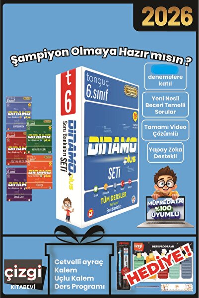 Tonguç Yayınları 6. Sınıf Dinamo Tüm Dersler Soru Bankası Set