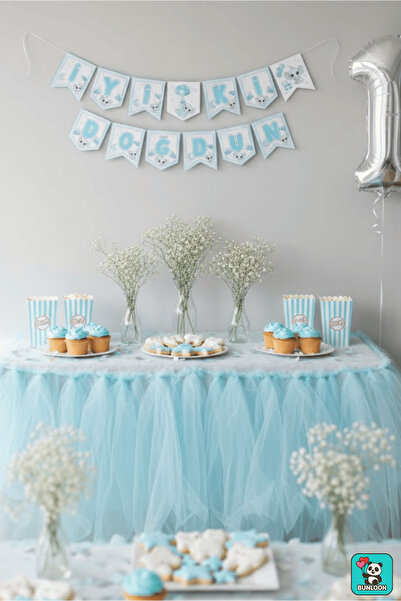 Bunloon Zigzag Banner Blue Elephant Happy Birthday Lettering – Birthday Party Decoration