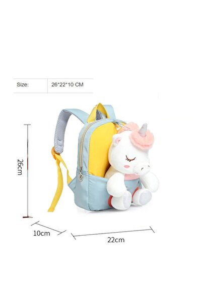 MOOD ( BE AUTHENTIC ) MOOD Mini Plush Unicorn Backpack (3D Kawaii) - Light Turquoise