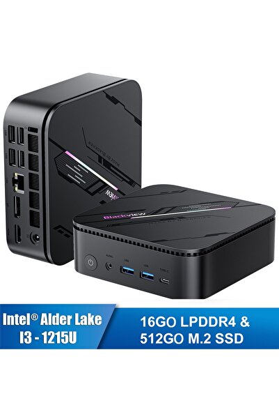 Blackview miniPC MP100 Pro i3- 1215U up to 4, 4HGz 16/ 512 WiFi 6 BT 5.2 LAN ...